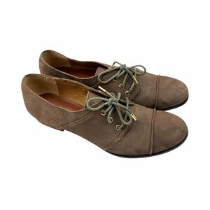 Eileen Fisher Brown Leather Oxford Size 10